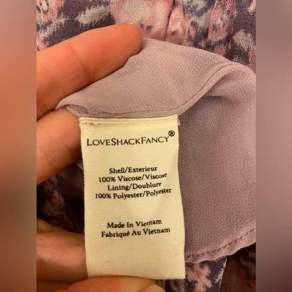 LoveShackFancy Cassidy Mini Dress Light Blushing Berries Size Small - Picture 4 of 8